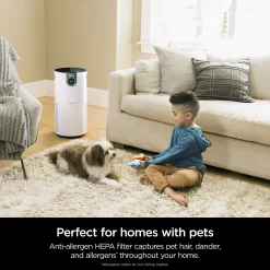 Shark Air Purifier MAX with Nano Seal HEPA, Cleansense IQ, Odor Lock,1000 Sq. ft., White HP200
