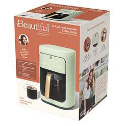 Beautiful 14-Cup Programmable Drip Coffee Maker with Touch-Activated Display, Sage Green by Drew Barrymore
