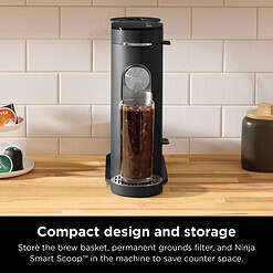 Ninja PB040 Pods & Grounds Single-Serve Coffee Maker, K-Cup Pod Compatible, 56-oz. Reservoir