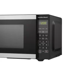 Hamilton Beach 0.9 Cu ft Countertop Microwave Oven, 900 Watts, Stainless Steel, New