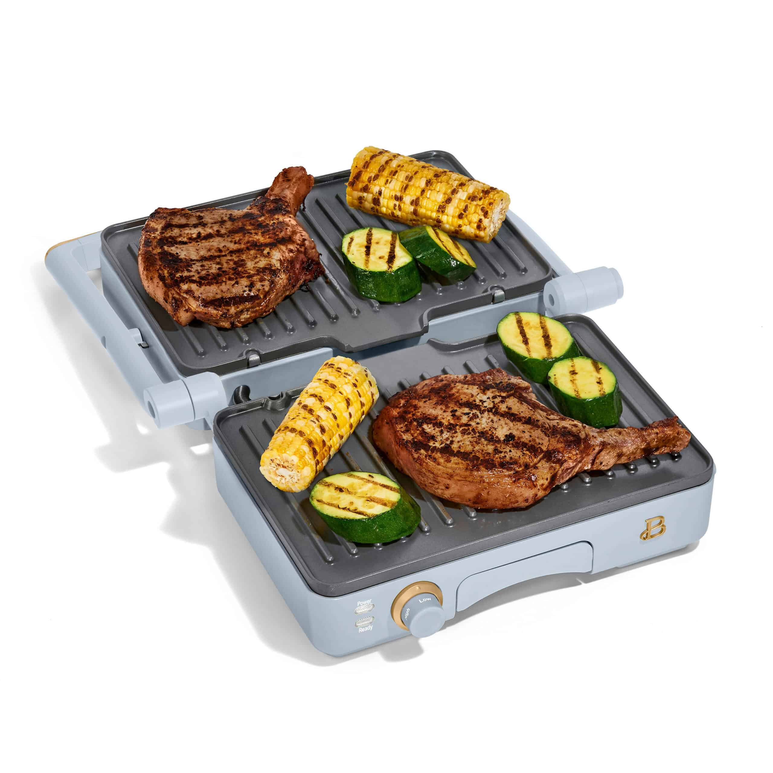 Beautiful 2-in-1 Panini Press & Grill, Cornflower Blue by Drew Barrymore