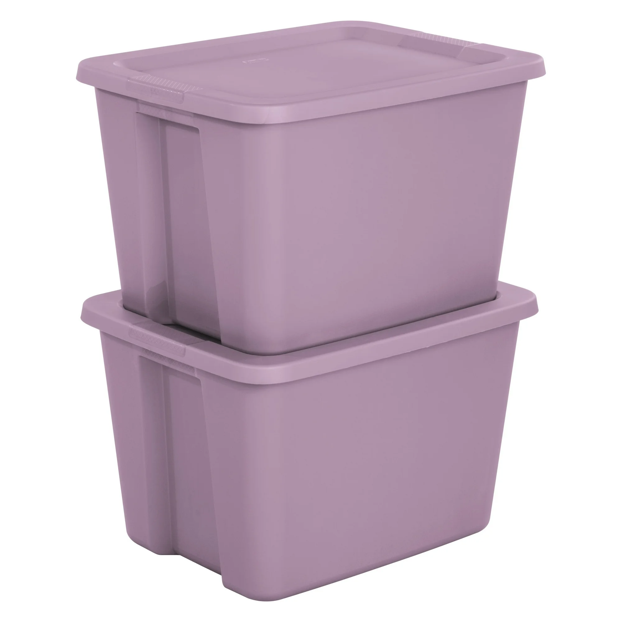 Sterilite 18 Gallon Tote Box Plastic Adult, Lilac Bloom, Set of 8