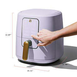 Beautiful 6 Qt Air Fryer with TurboCrisp Technology and Touch-Activated Display, Lavender by Drew Barrymore