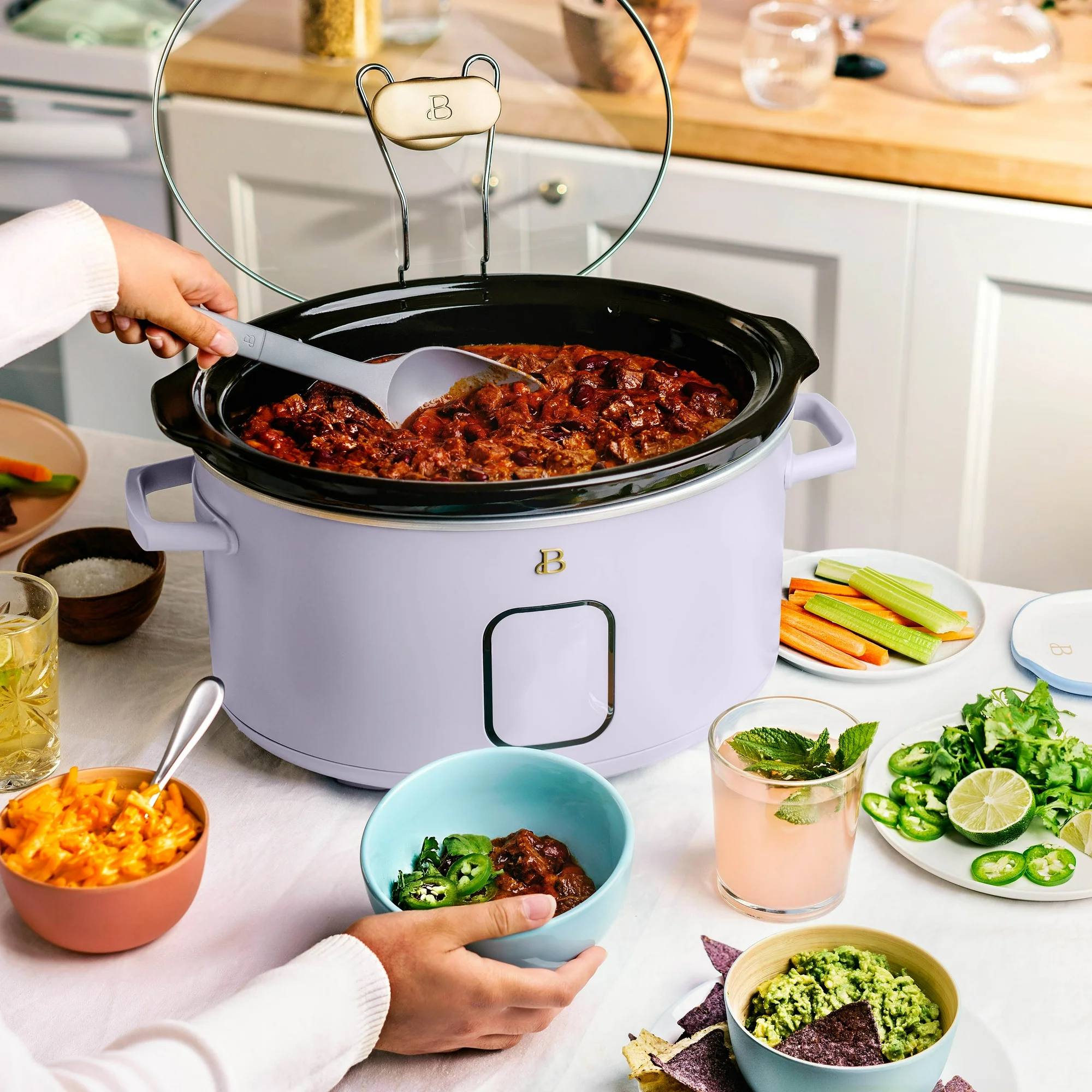 Beautiful 6 Qt Programmable Slow Cooker, Lavender by Drew Barrymore