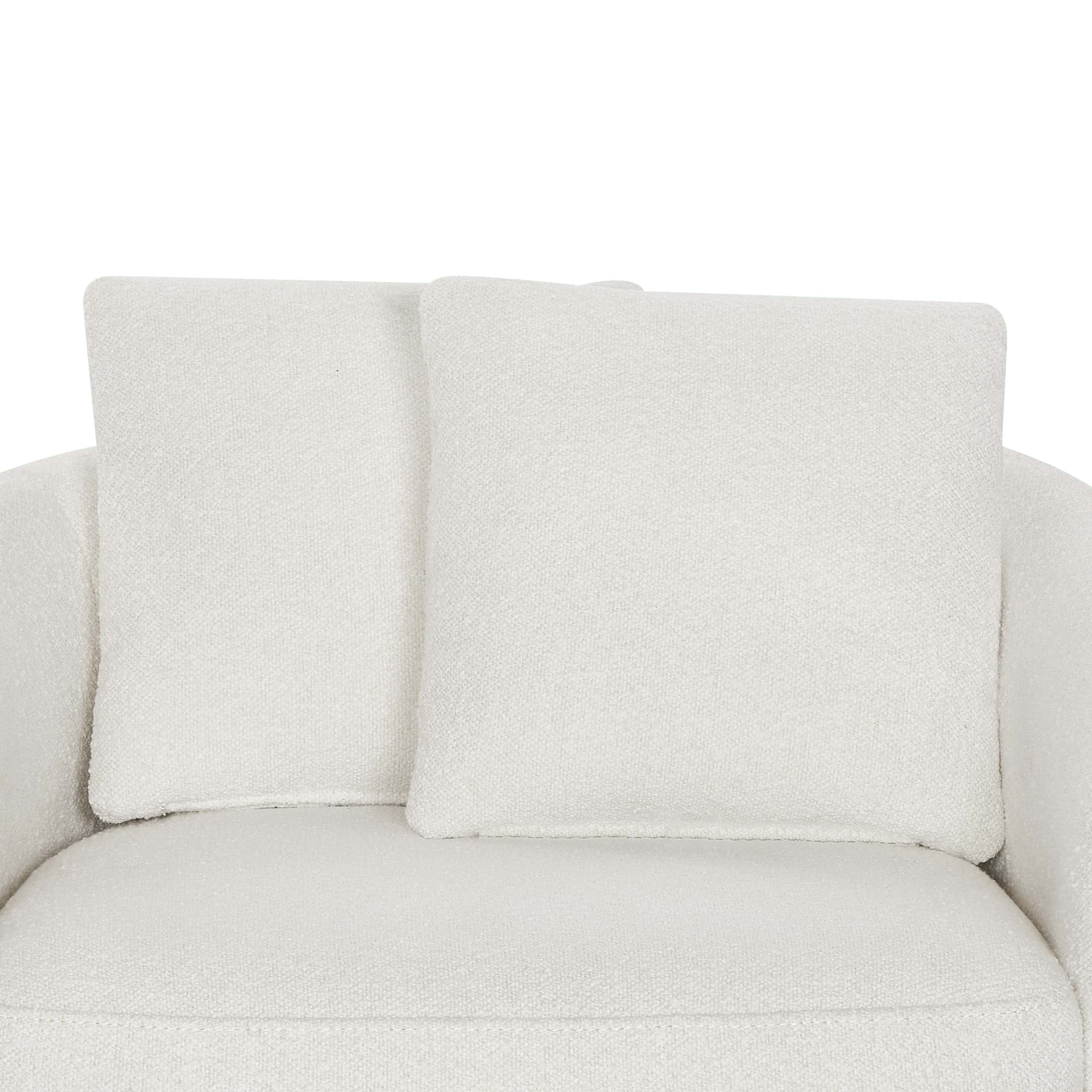 Beautiful Drew Kids Accent Chair by Drew Barrymore, Cream Bouclé Fabric