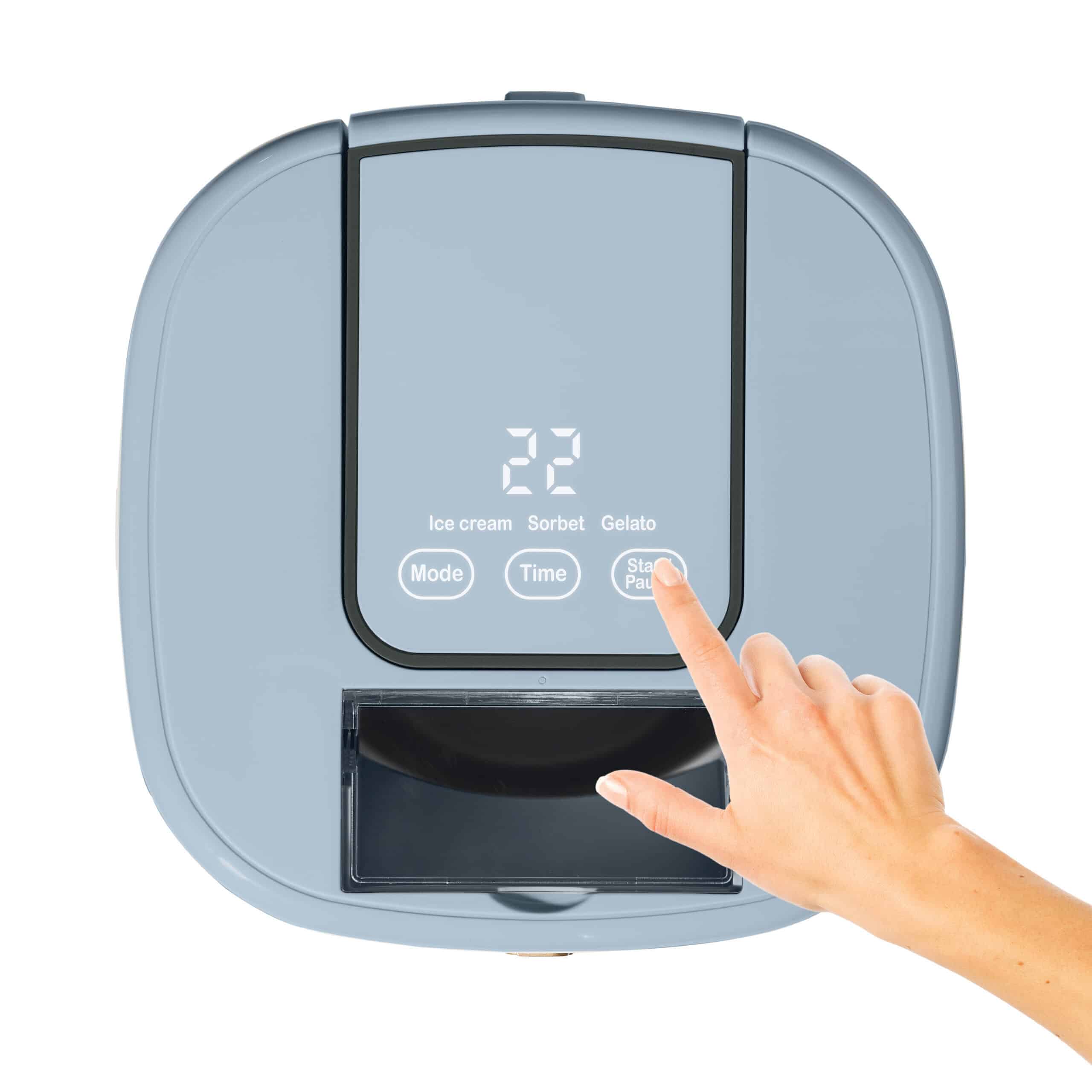 Beautiful 1.5 Qt Ice Cream Maker with Touch Activated Display, Cornflower Blue by Drew Barrymore
