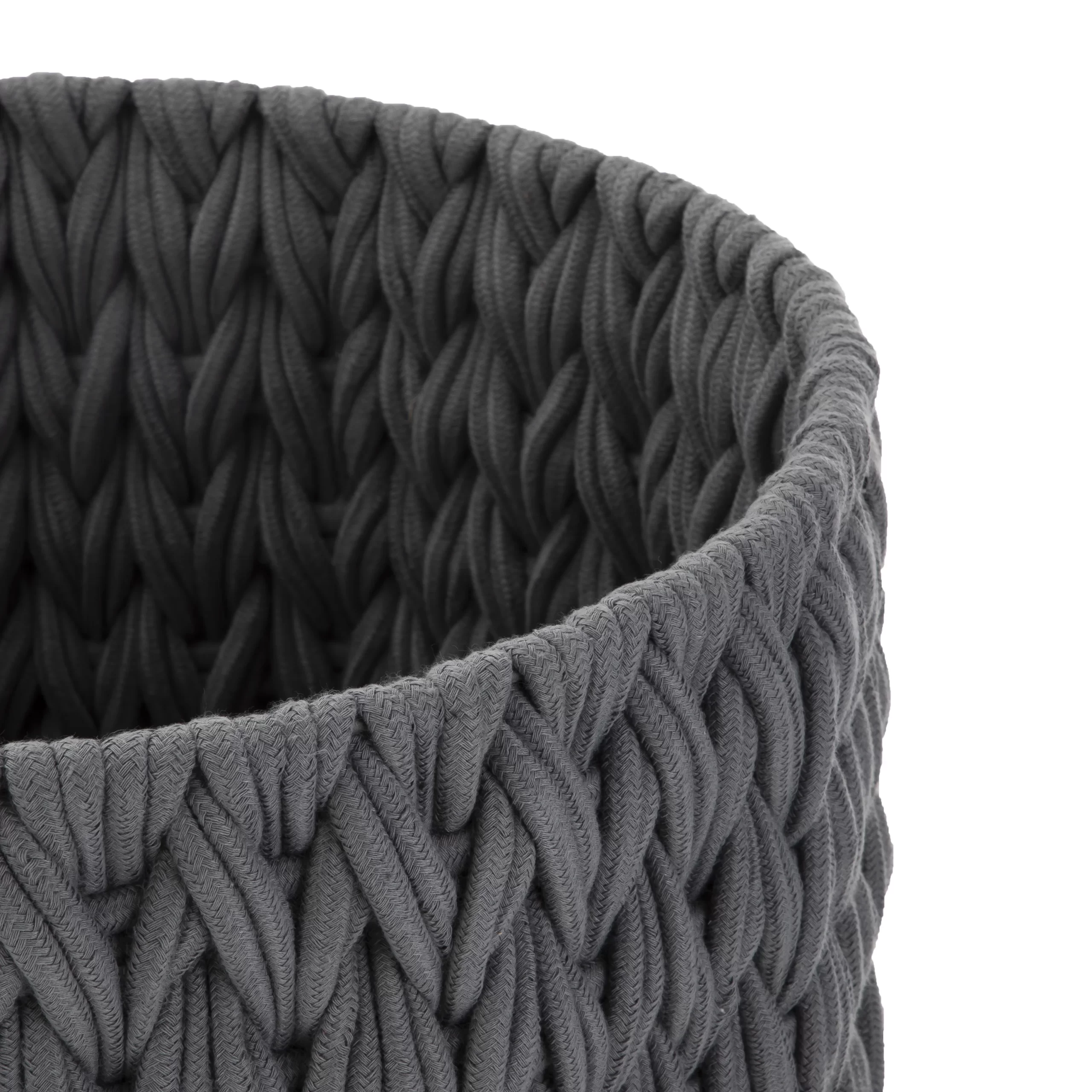 Better Homes & Gardens Extra Large Grey Woven Rope Decorative Storage Basket
