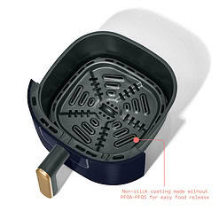 Beautiful 3 Qt Air Fryer with TurboCrisp Technology, Starry Night by Drew Barrymore, Blue