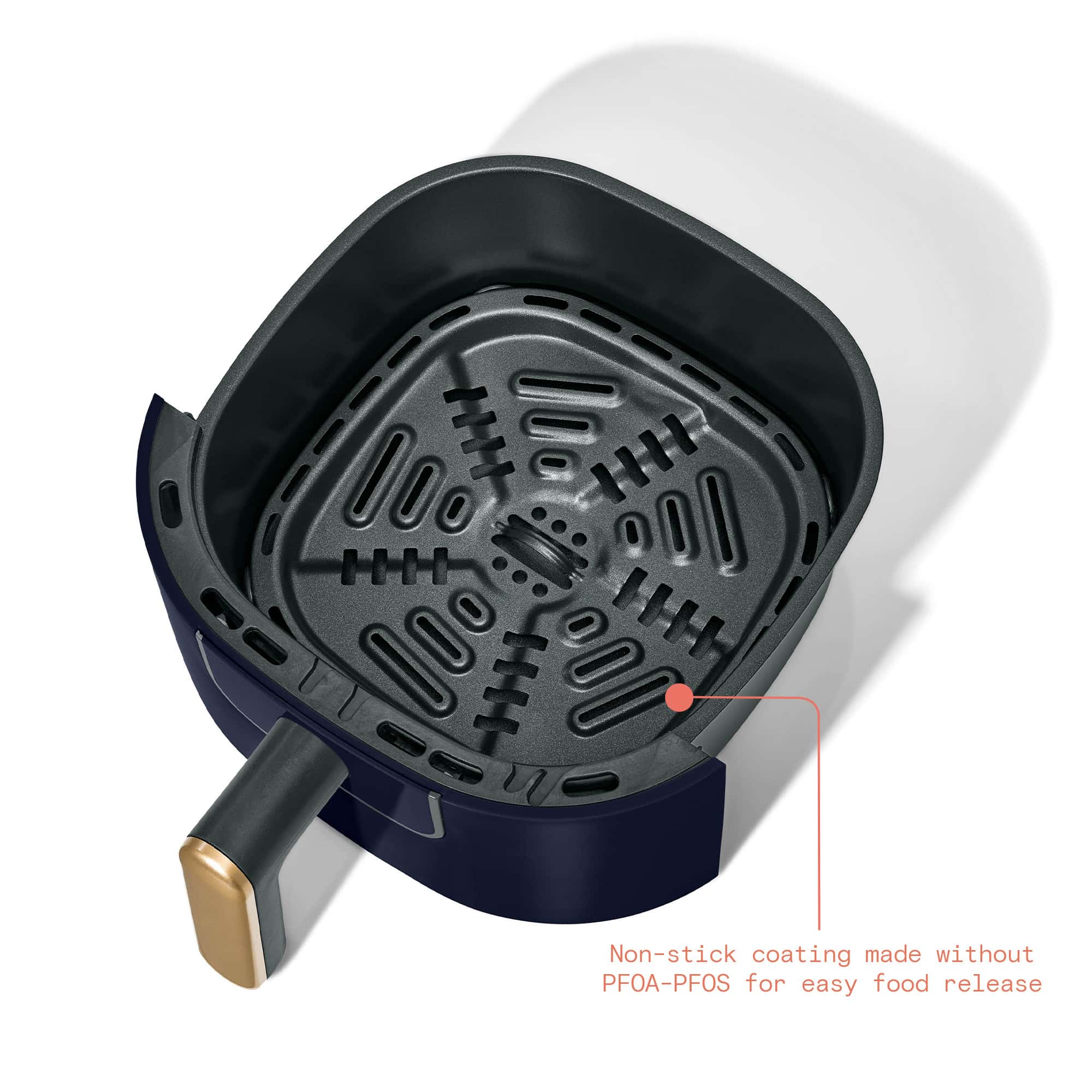Beautiful 3 Qt Air Fryer with TurboCrisp Technology, Starry Night by Drew Barrymore, Blue