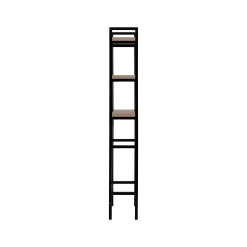 Better Homes & Gardens Jace 3-Shelf Over the Toilet Space Saver, Black and Natural Oak Finish