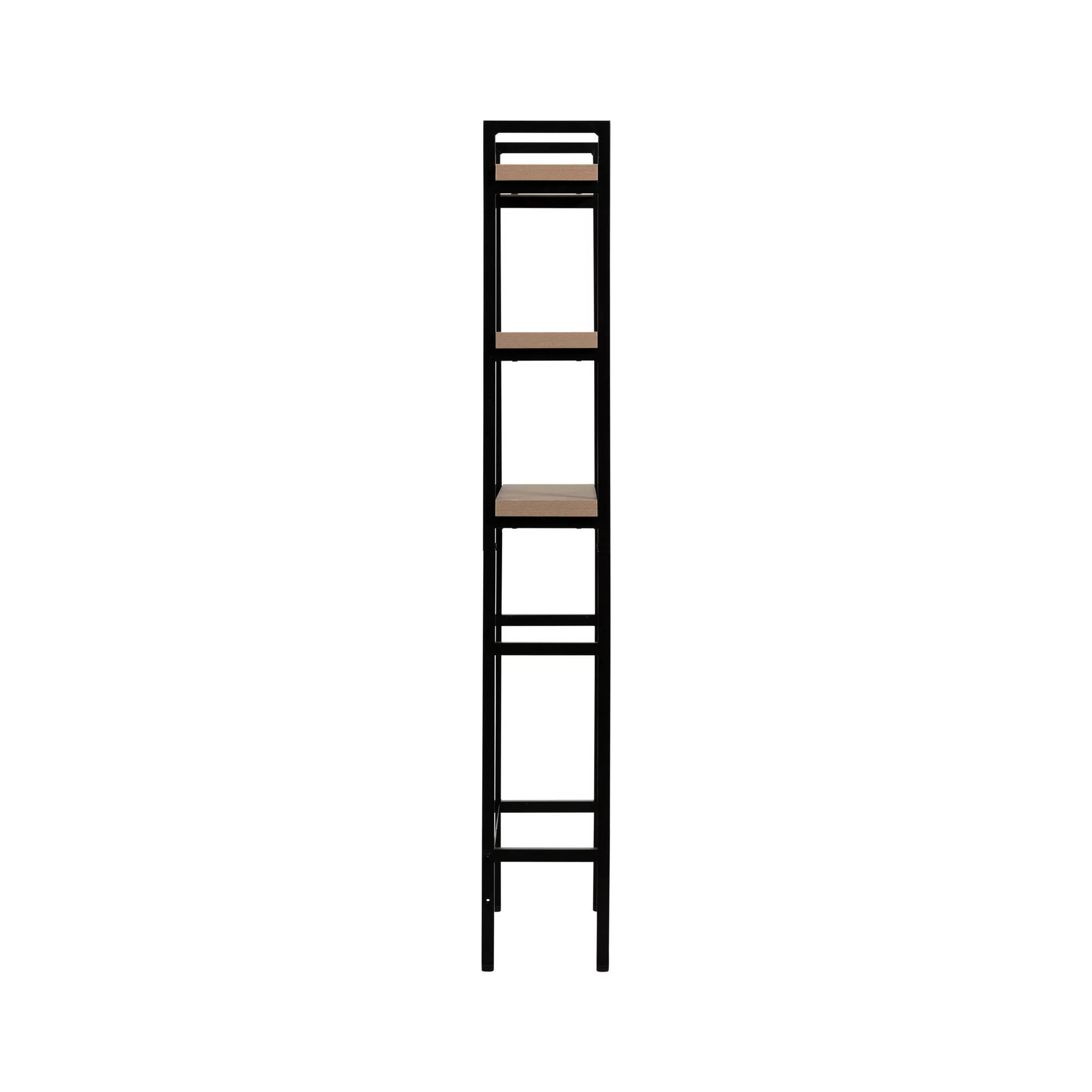 Better Homes & Gardens Jace 3-Shelf Over the Toilet Space Saver, Black and Natural Oak Finish