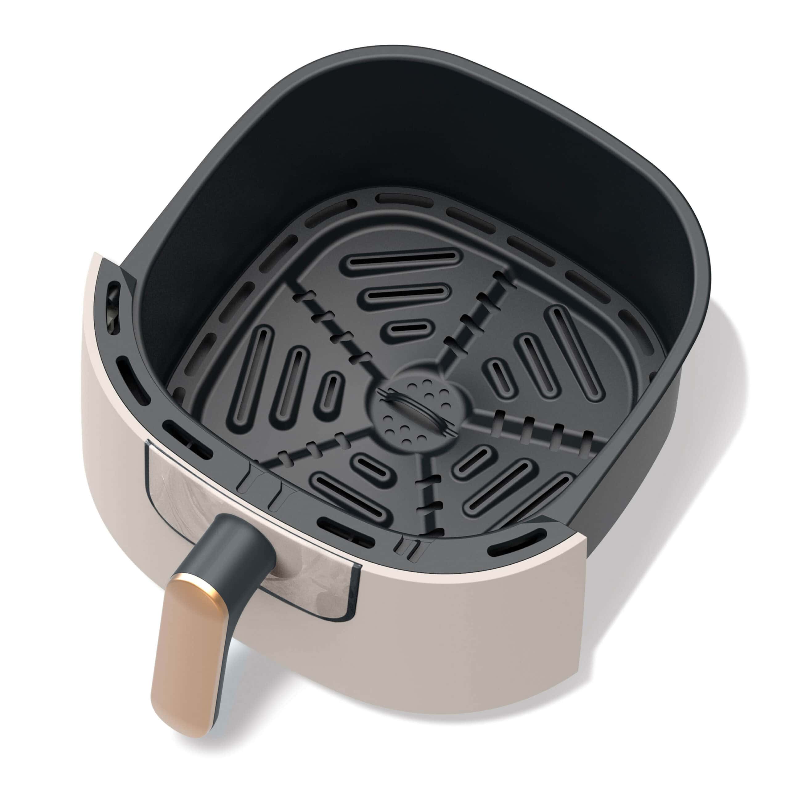 Beautiful 6 Qt Air Fryer with TurboCrisp Technology and Touch-Activated Display, Porcini Taupe by Drew Barrymore