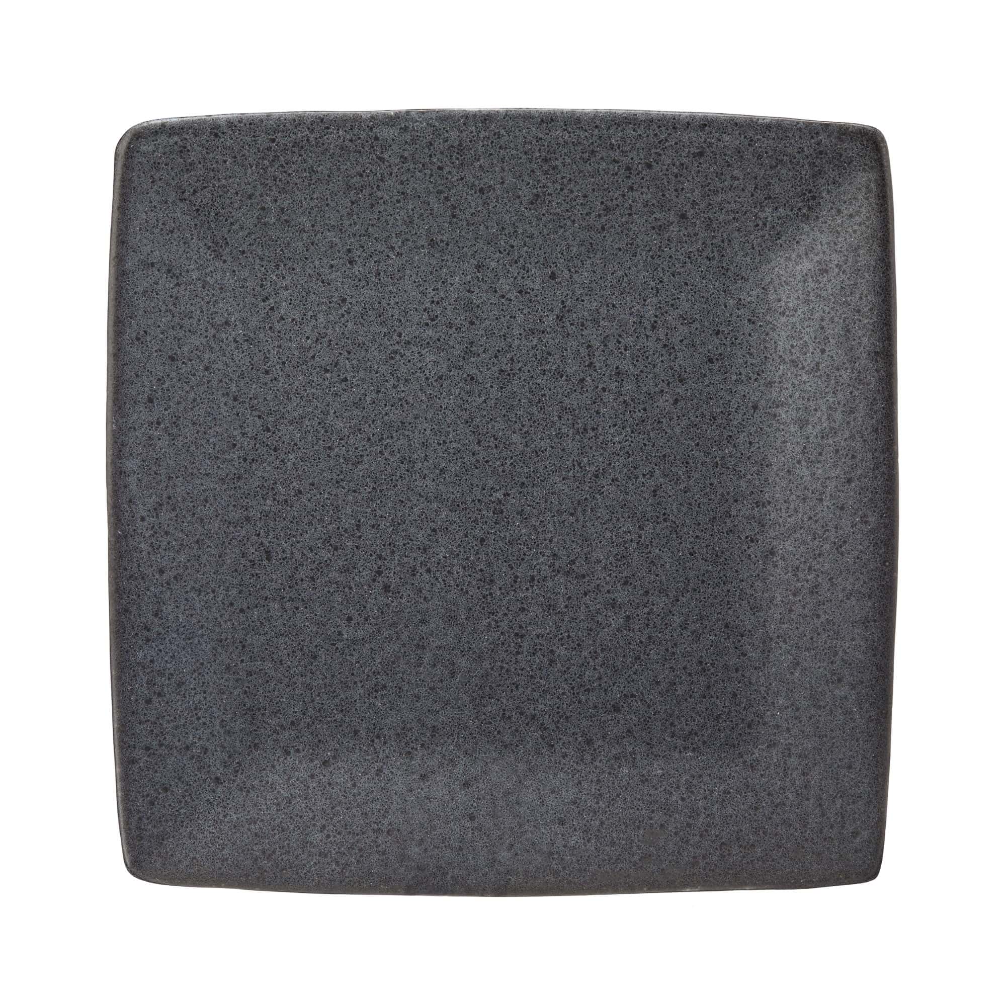 Better Homes & Gardens- Dark Gray Square Stoneware 16-Piece Dinnerware Set