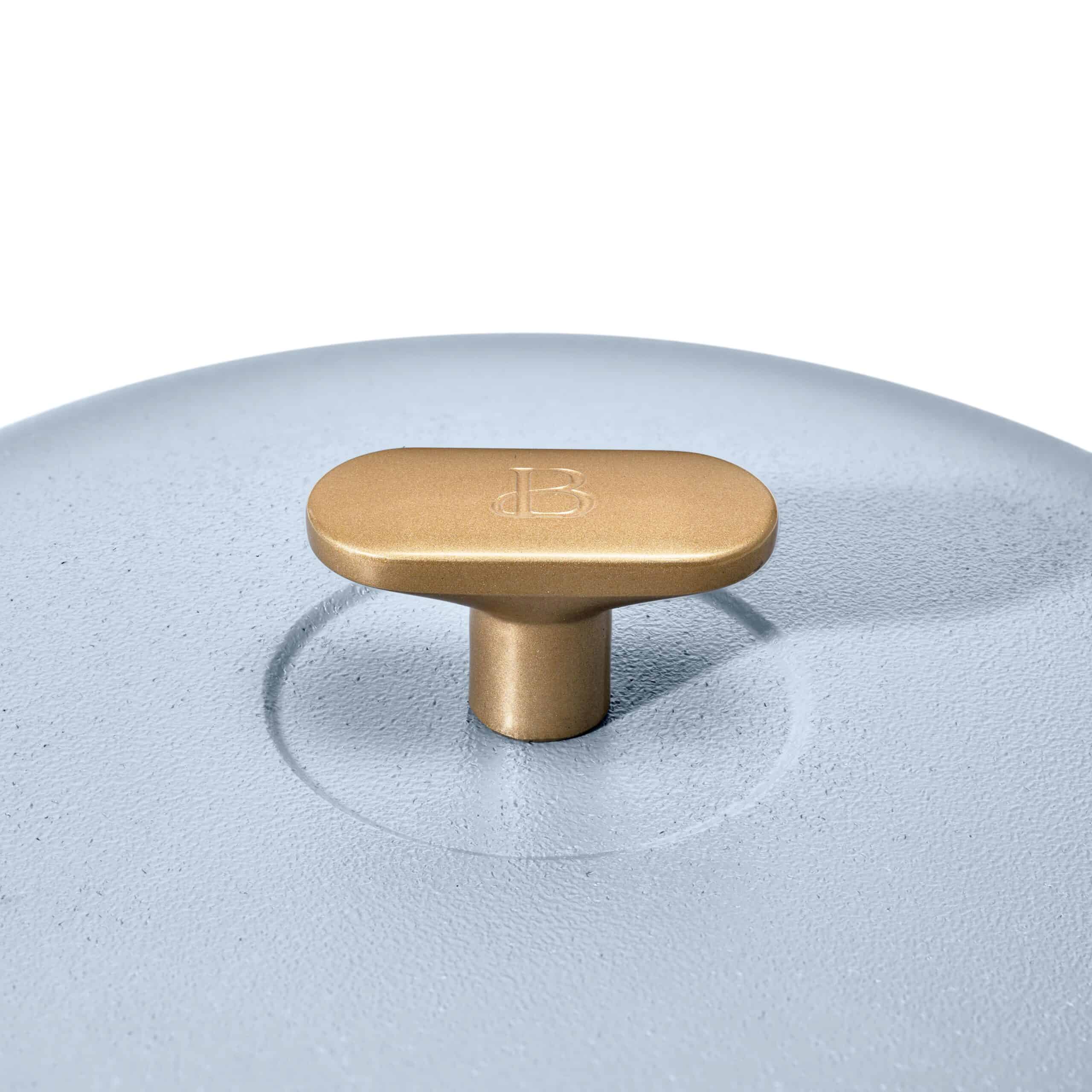Beautiful All-in-One 4 QT Hero Pan with Steam Insert, 3 Pc Set, Cornflower Blue by Drew Barrymore