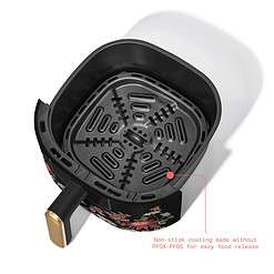 Beautiful 3 Qt Air Fryer with TurboCrisp Technology, Wildflower by Drew Barrymore, Black