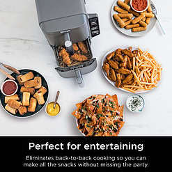 Ninja DoubleStack XL 10 QT, 4-in-1, 2-Basket Air Fryer, Space Saving Design, SL400