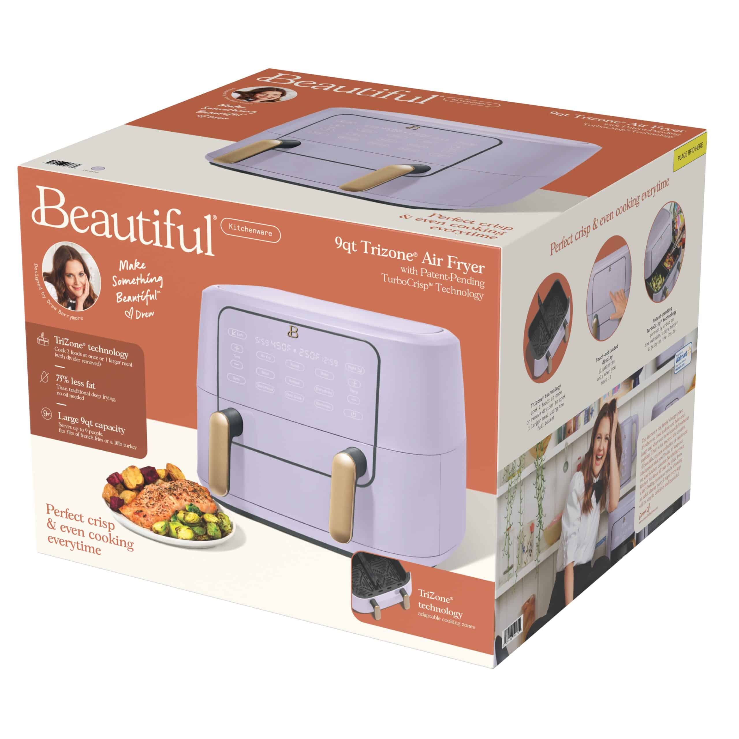 Beautiful 9 Qt TriZone Air Fryer, Lavender by Drew Barrymore