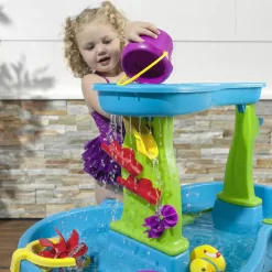 Step2 Rain Showers Splash Pond Blue Plastic Water Table for Toddlers