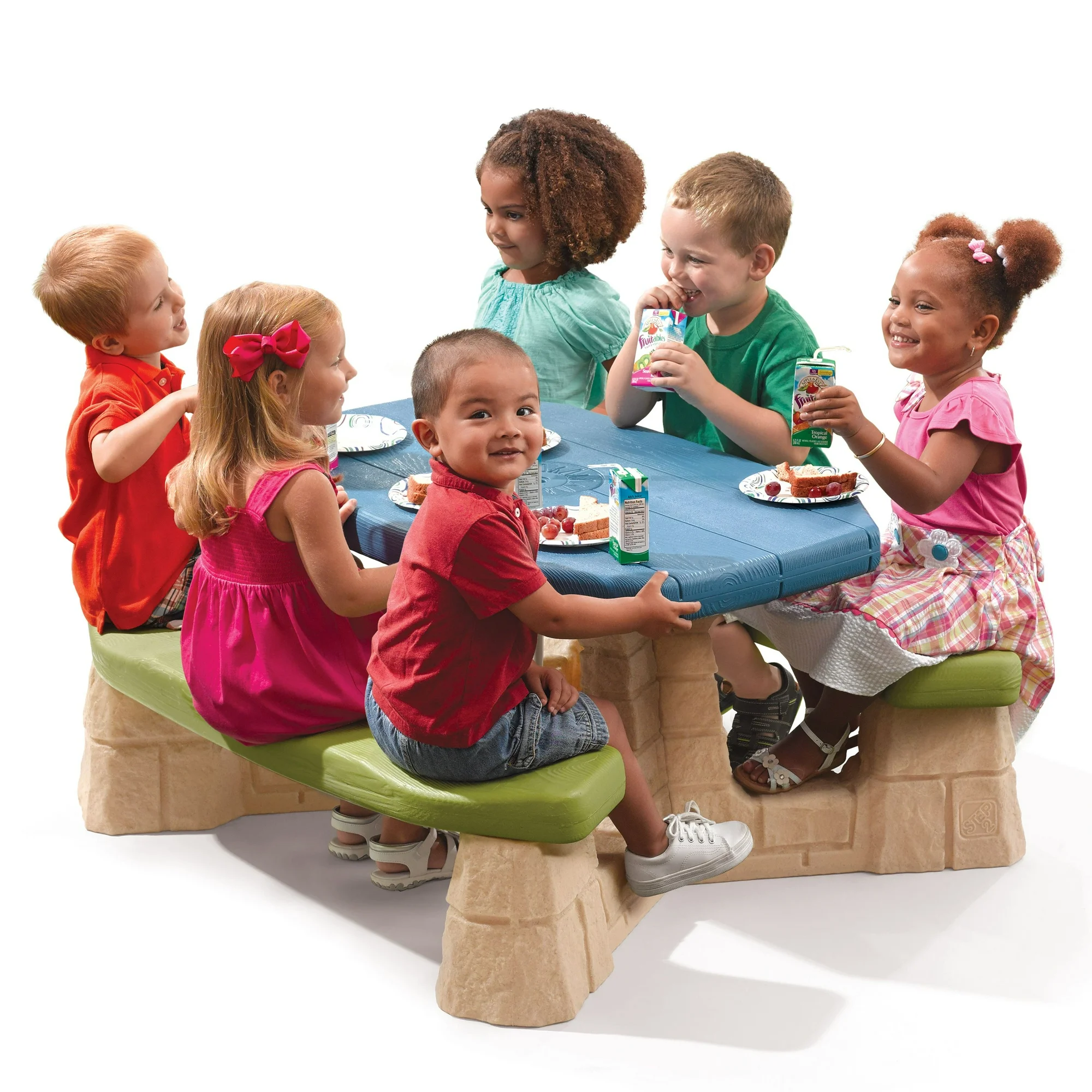 Step2 Naturally Playful Picnic Table with Removable Umbrella, Plastic