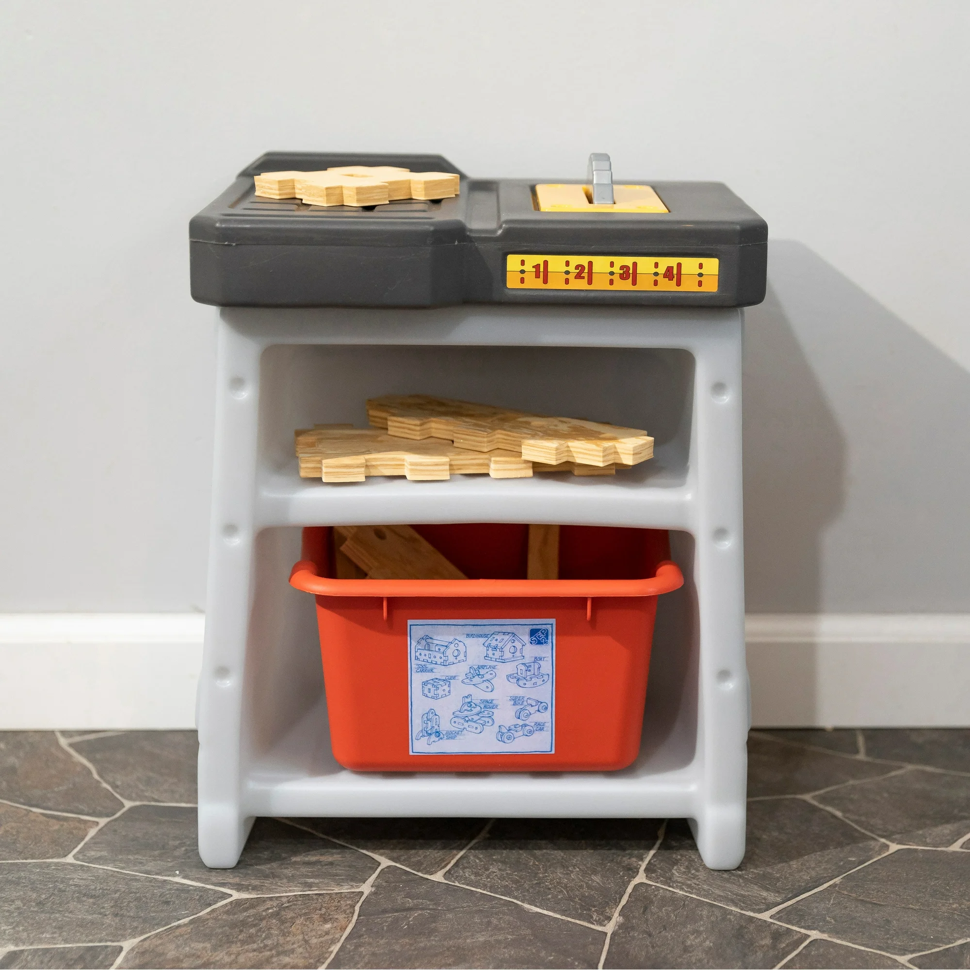 Step2 Pro Play Toddler Workshop & Utility Bench and Plastic Kid Tool Bench and 76 piece Playset