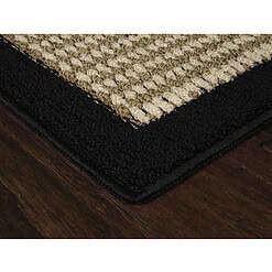Mainstays Traditional Faux Sisal Olefin Black Border Indoor Living Room Area Rug, 7'6