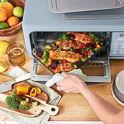 Beautiful Infrared Air Fry Toaster Oven, 9-Slice, 1800 W, Cornflower Blue by Drew Barrymore