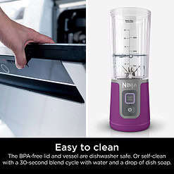 Ninja Blast 16 oz. Personal Portable Blender with Leak Proof Lid and Easy Sip Spout, Perfect for Smoothies, Passion Fruit, BC100PR