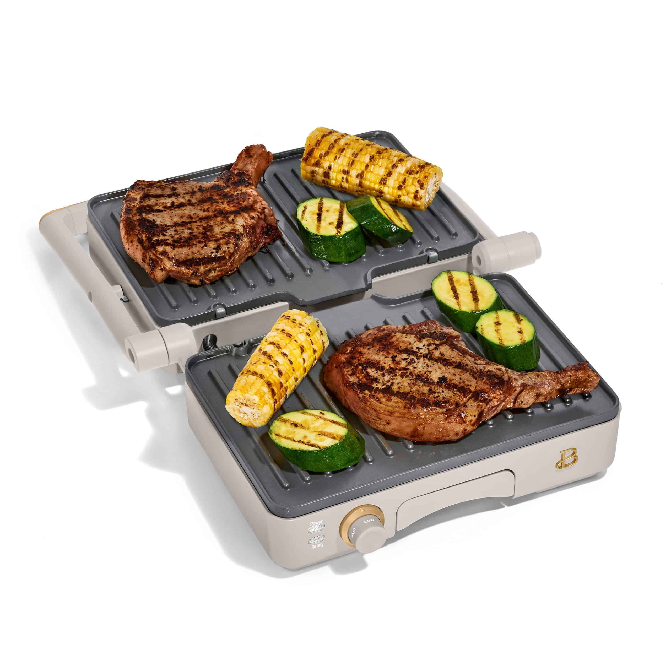 Beautiful 2-in-1 Panini Press & Grill, Porcini Taupe by Drew Barrymore