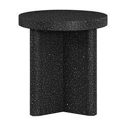 Beautiful Contempo Round Side Table by Drew Barrymore, Speckled Marble Finish