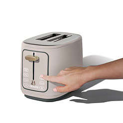 Beautiful 2 Slice Toaster with Touch-Activated Display, Porcini Taupe by Drew Barrymore