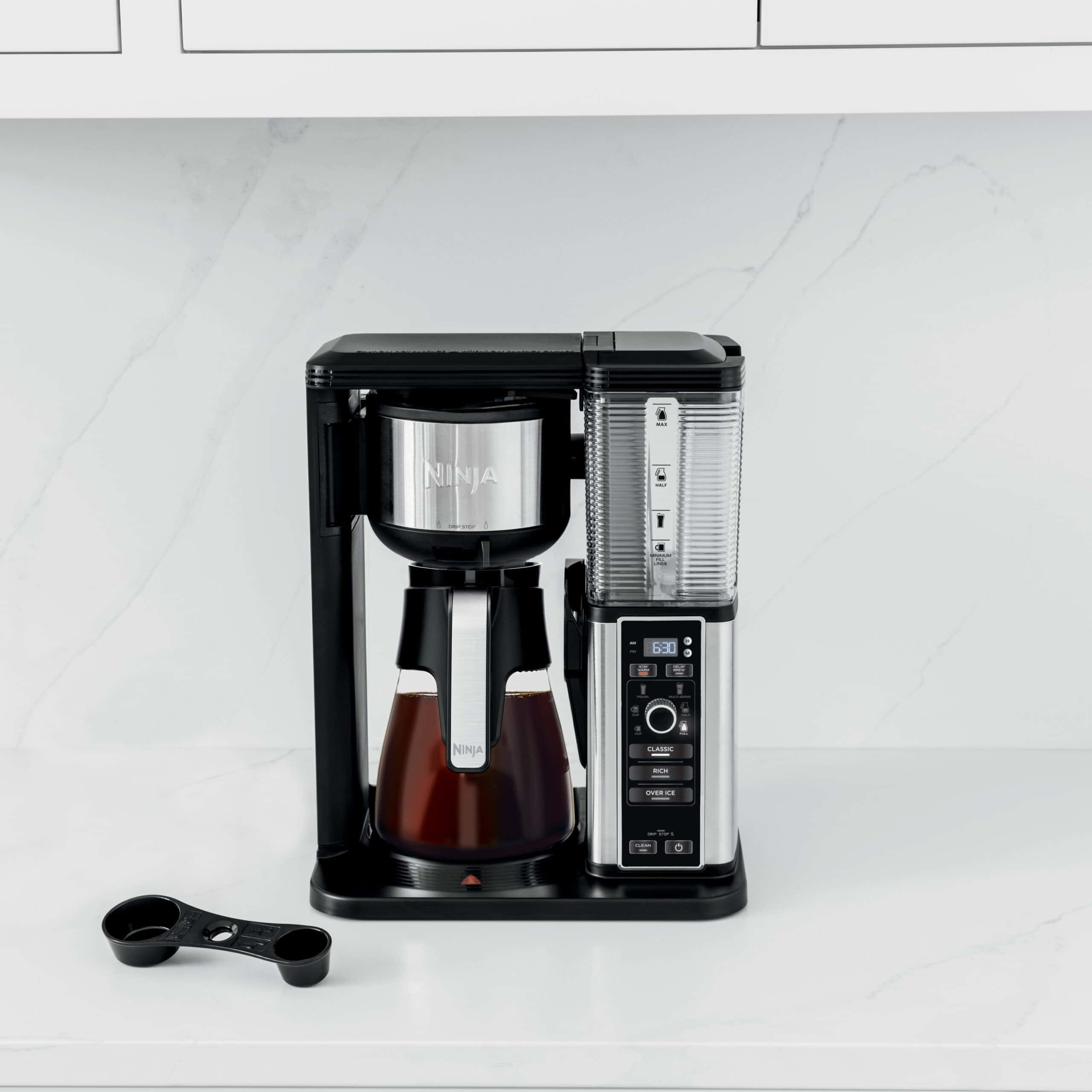 Ninja CM300 10 Cup Drip Coffee Maker, Hot & Iced Coffee, Stainless, Glass Carafe