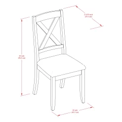 Better Homes & Gardens Maddox Crossing Dining Chair, Set of 2, Brown