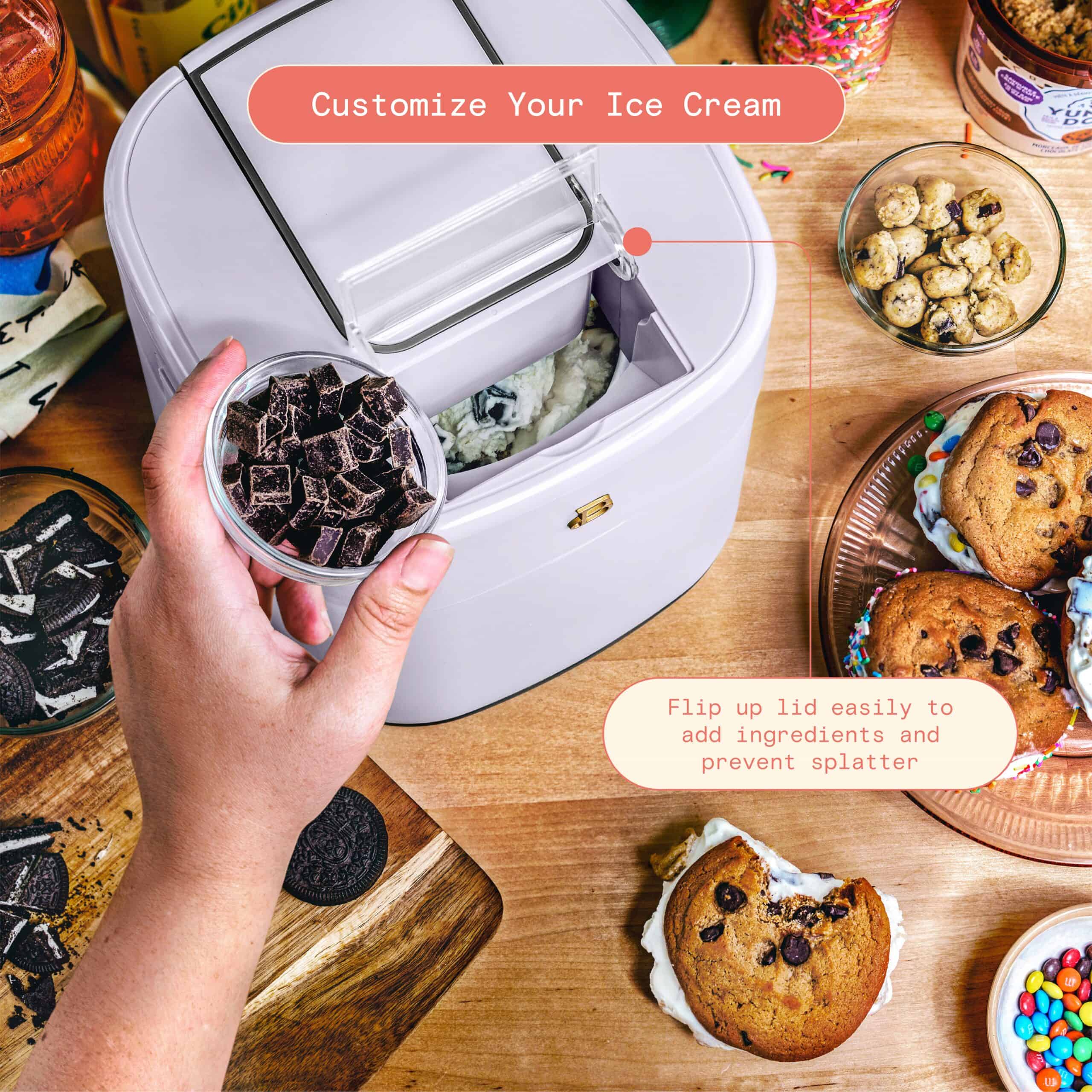 Beautiful 1.5 Qt Ice Cream Maker with Touch Activated Display, Lavender by Drew Barrymore