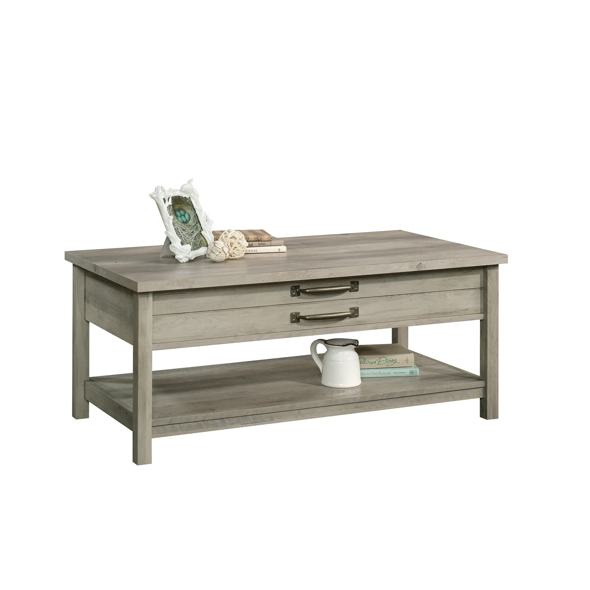 Better Homes & Gardens Modern Farmhouse Rectangle Lift-Top Coffee Table, Rustic Gray Finish