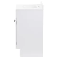 Project Source 24-in White Single Sink Bathroom Vanity with White Cultured Marble Top