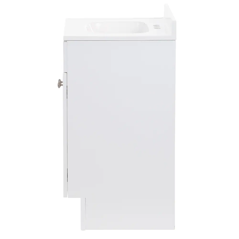 Project Source 24-in White Single Sink Bathroom Vanity with White Cultured Marble Top
