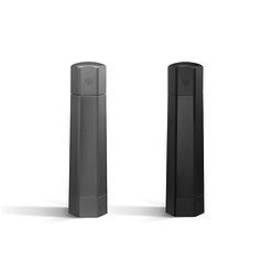 HexClad Salt and Pepper Mill Set with Adjustable Professional Grinders and No-Mess Caps