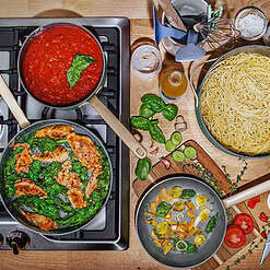 Beautiful 12pc Ceramic Non-Stick Cookware Set, Thyme Green by Drew Barrymore