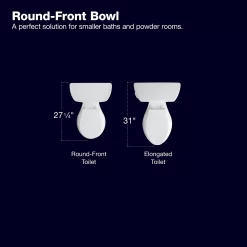 KOHLER Highline White Round Chair Height 2-piece Soft Close Toilet 12-in Rough-In WaterSense 1.28-GPF