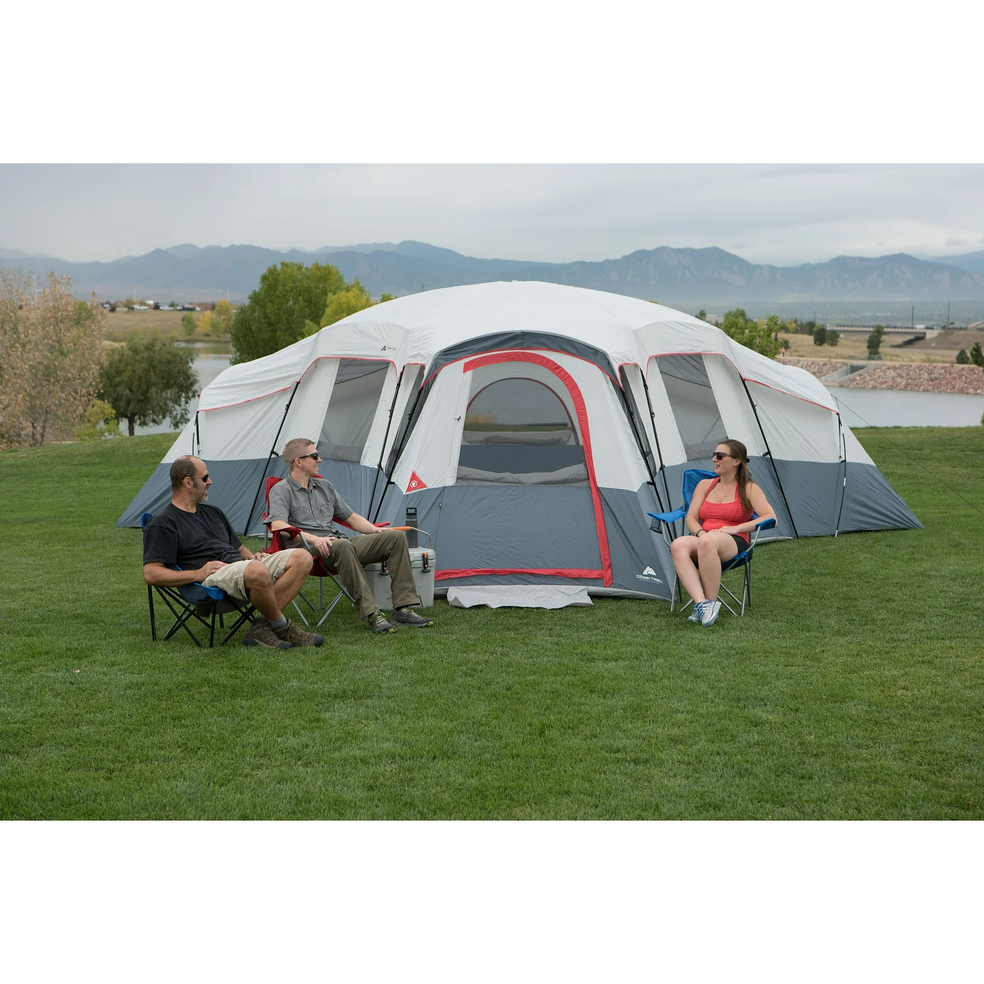 Ozark Trail 20-Person 4-Room Cabin Tent with 3 Separate Entrances for Camping - Image 3