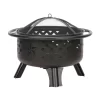 Master Forge 30-in W Black Steel Wood-Burning Fire Pit