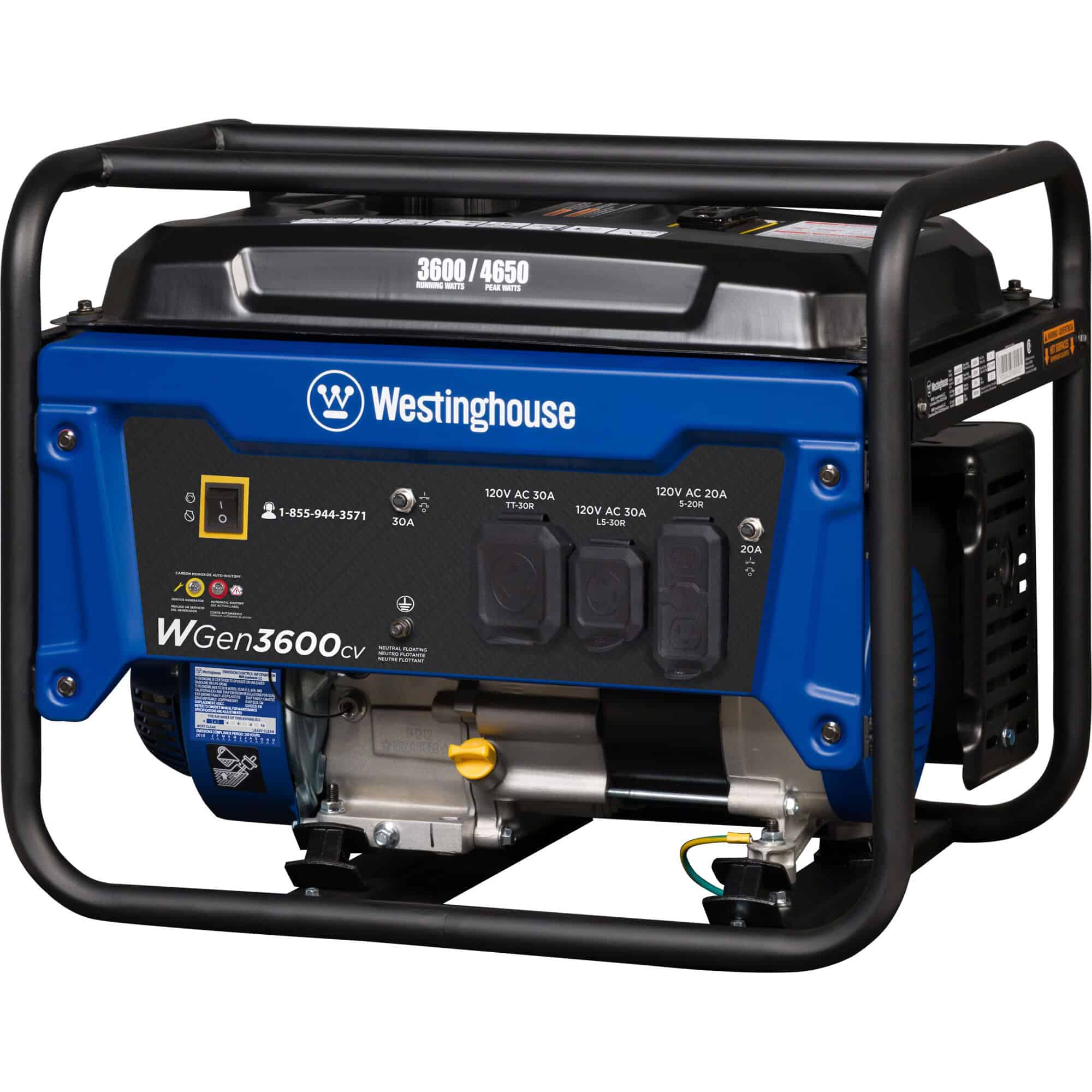 Westinghouse WGen3600cv Recoil Start 3600-Watt Single Fuel (Gasoline) Portable Generator - Image 8