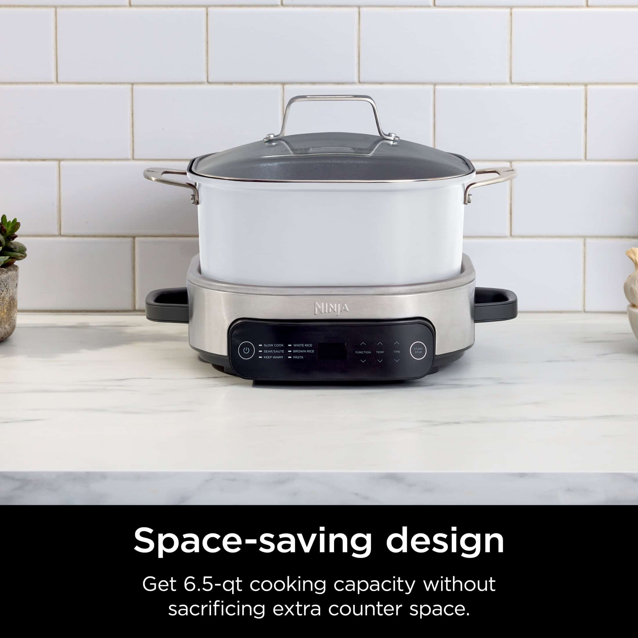 Ninja Foodi 6.5 qt Everyday PossibleCooker, Stainless Steel/White, Multi Cooker, Slow Cooker, MC1100