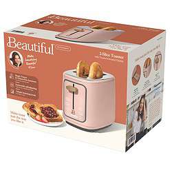 Beautiful 2 Slice Toaster with Touch-Activated Display, Rose by Drew Barrymore