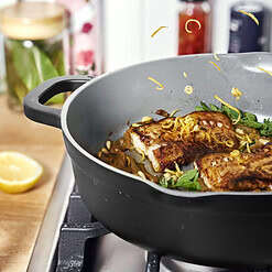 Beautiful All-in-One 4 QT Hero Pan with Steam Insert, 3 Pc Set, Black Sesame by Drew Barrymore