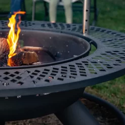Pit Boss 45.3-in W Black Sand Powder Coat Steel Wood-Burning Fire Pit