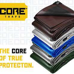 Core Tarps 20-ft x 40-ft Silver Waterproof Commercial Polyethylene 5-mil Tarp