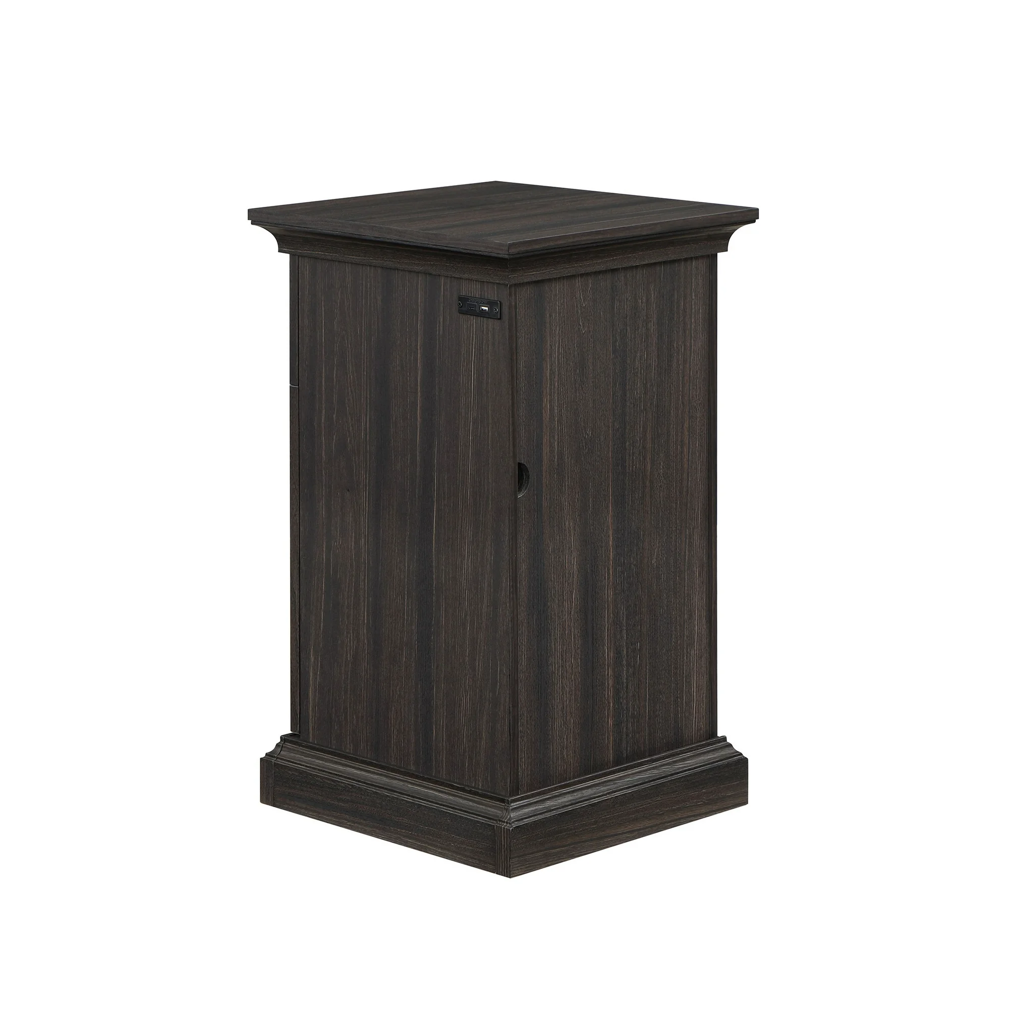 Better Homes & Gardens Canton End Table with USB, Tobacco Oak Finish