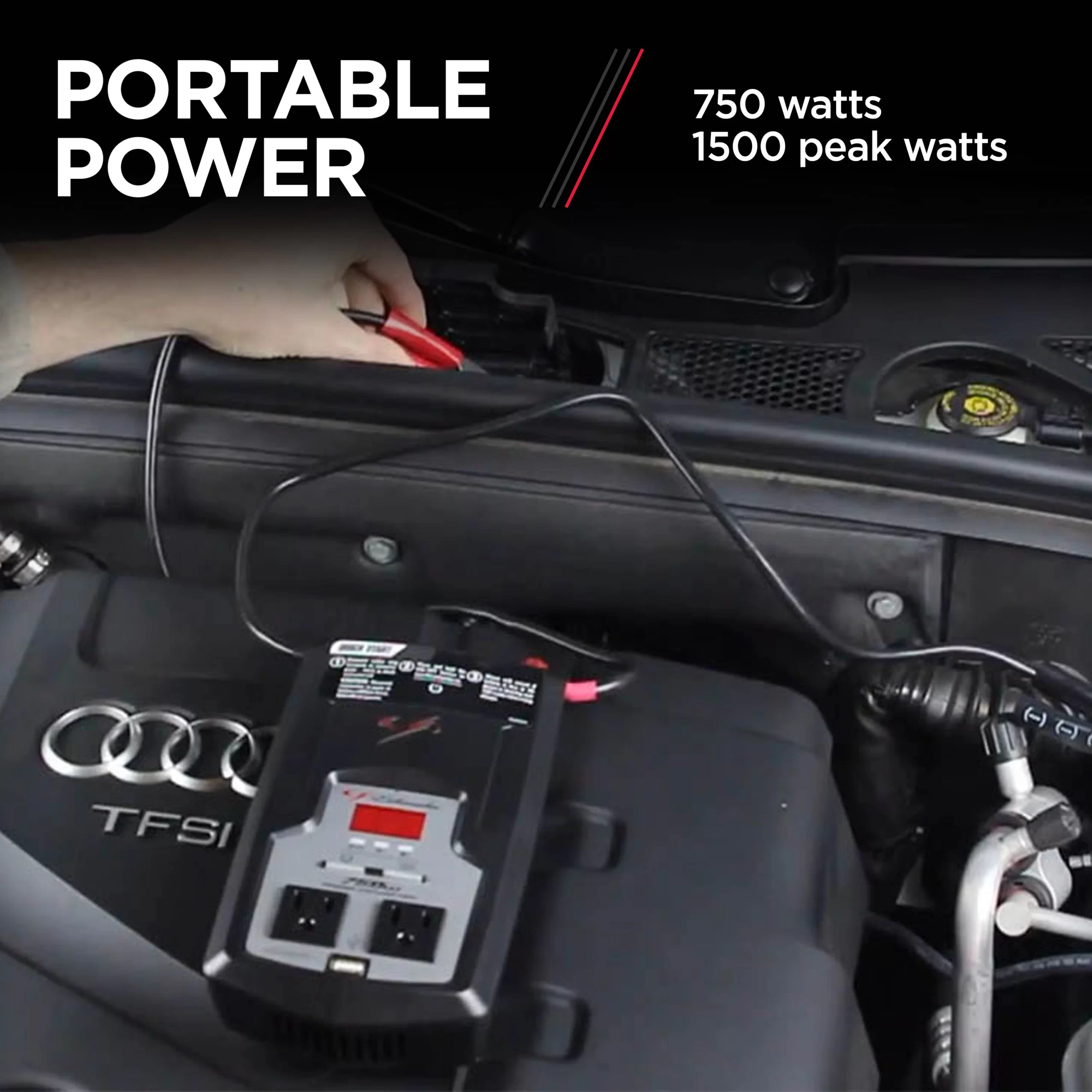 Schumacher Electric 750-Watt Power Inverter with GFCI Safety Circuit, Converts Vehicle Power to 120VAC Household Power