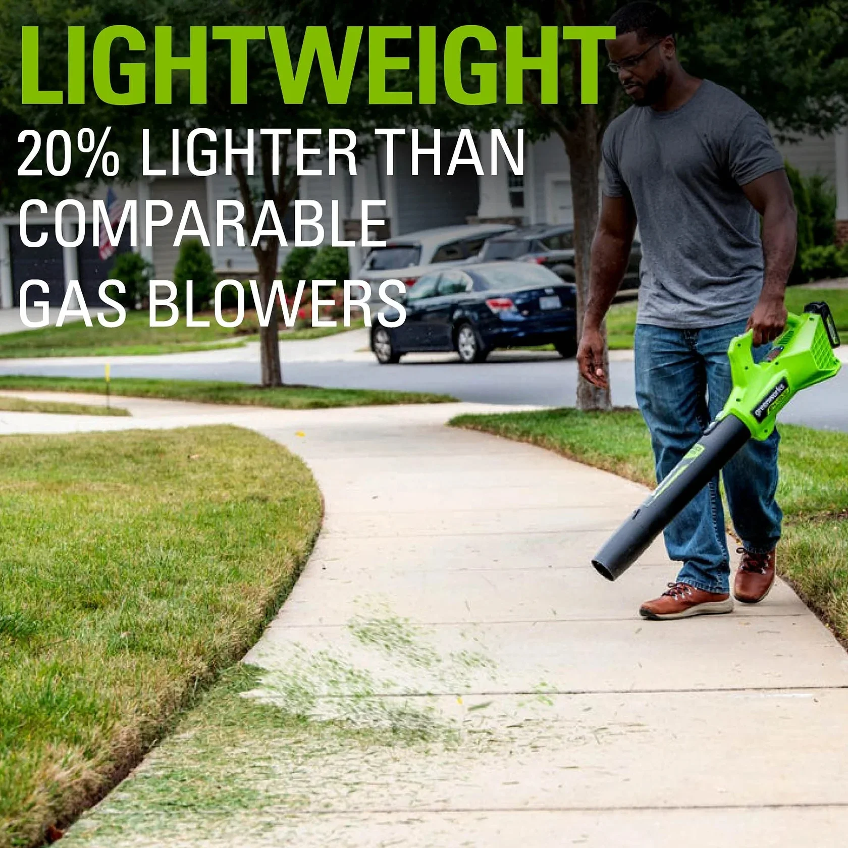 Greenworks 24V Cordless Axial Blower (90 Mph / 320 Cfm) with 2Ah USB Battery & Charger 2415702 - Image 8